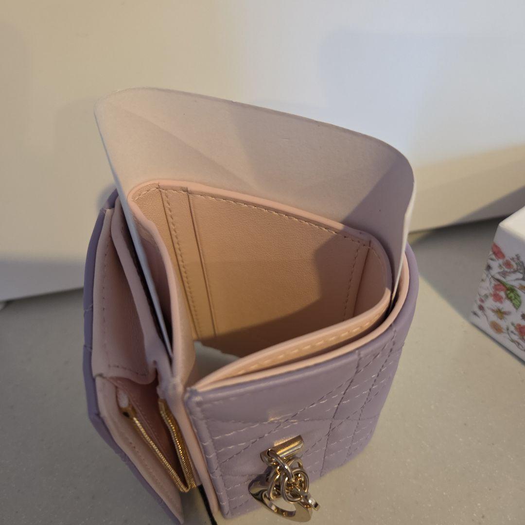 Dior ラベンダー 三つ折り財布