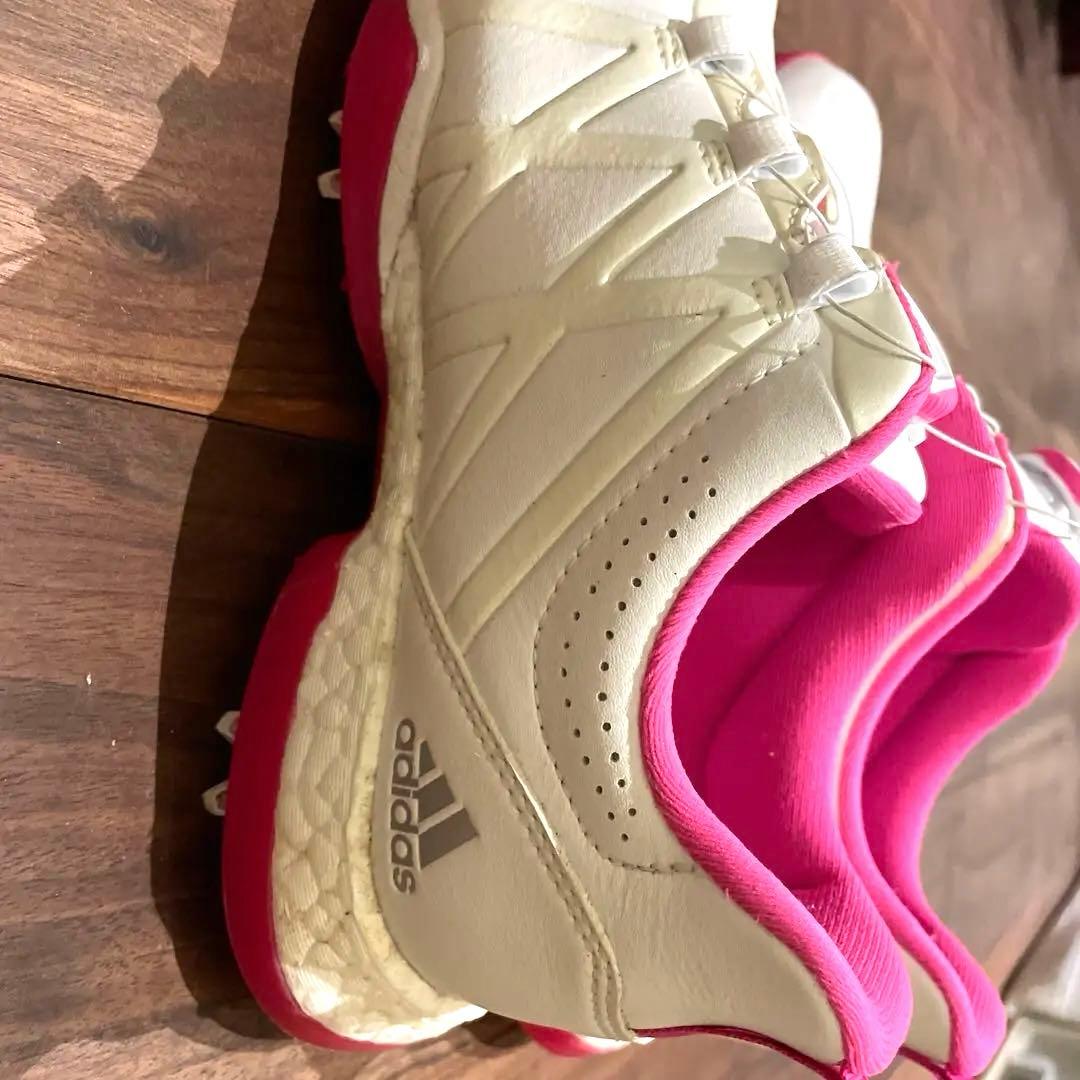 adidas boost ゴルフシューズ ホワイト/ピンク