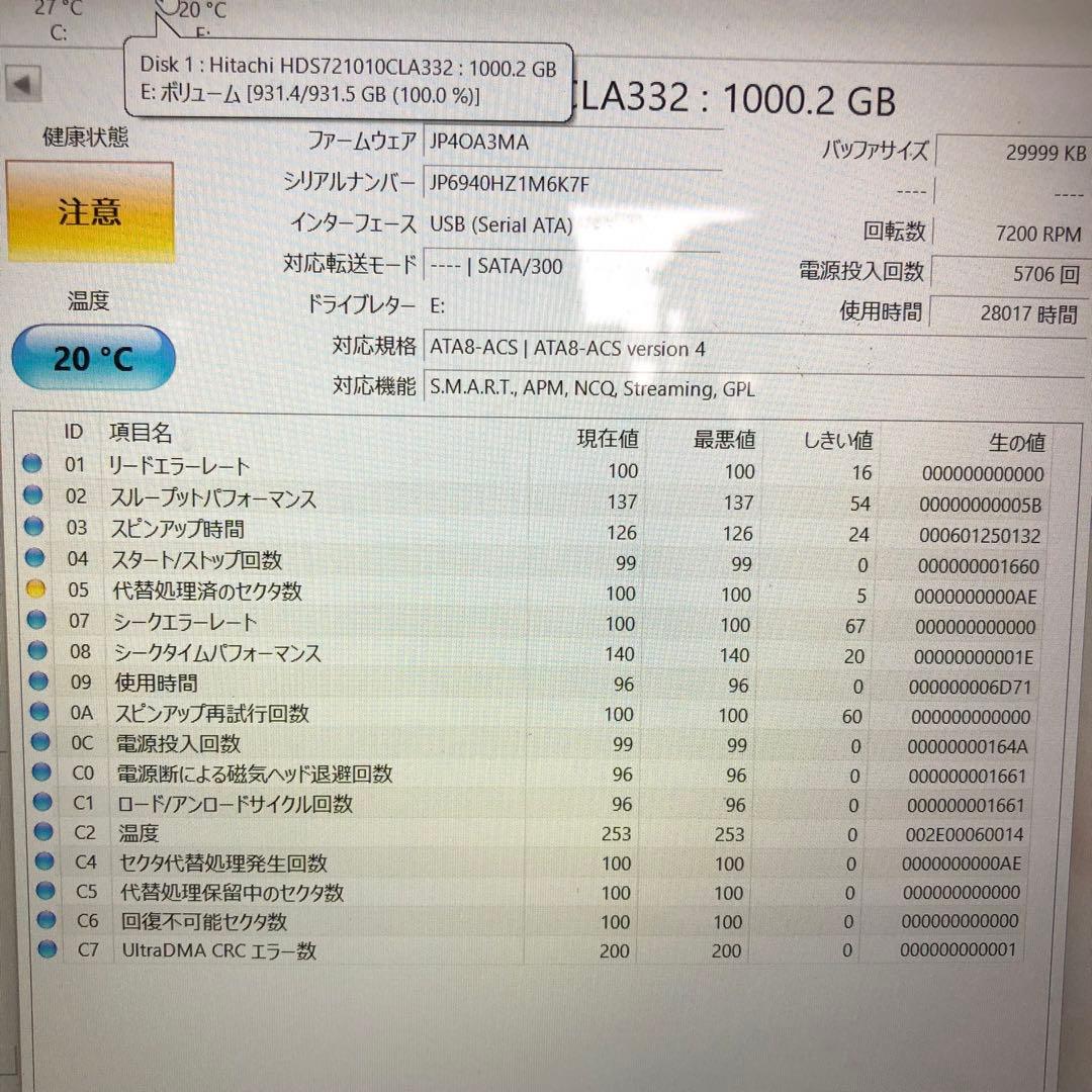 1108 注意 HDD 3.5インチ 1TB 2TB 3TBまとめ売り