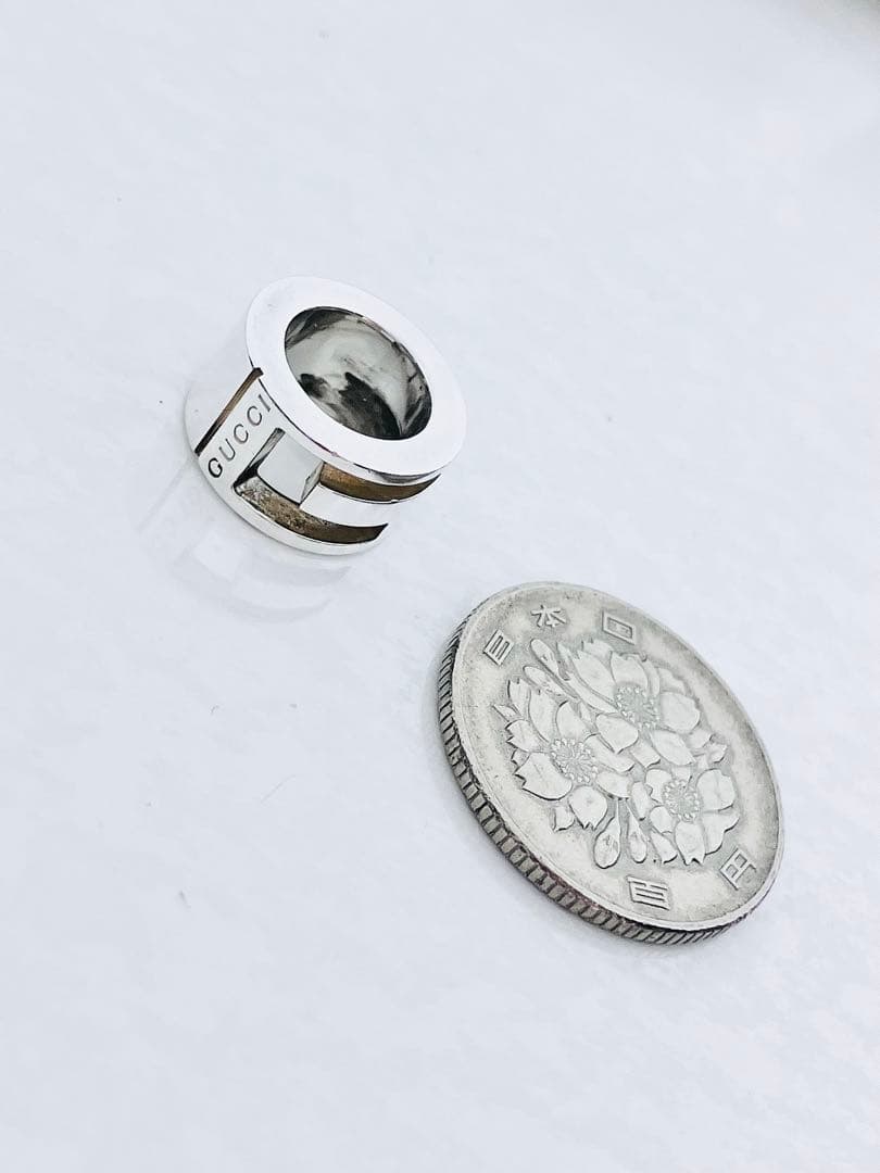 【超美品】GUCCI ネックレス トップSV925＋社外喜平チェーン 男女兼用