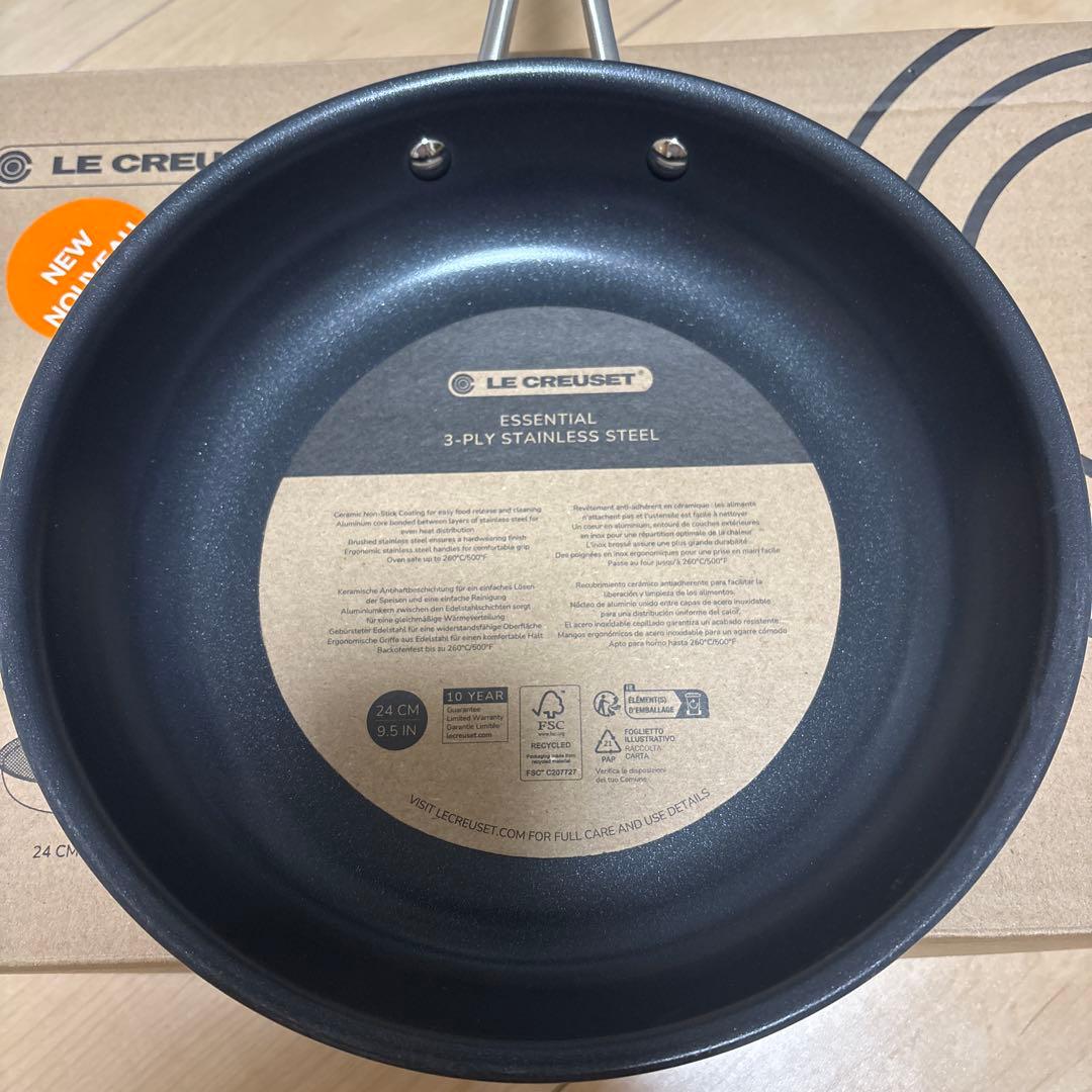 新品 週末値下げ LE CREUSET ルクルーゼ ステンレスフライパン24cm