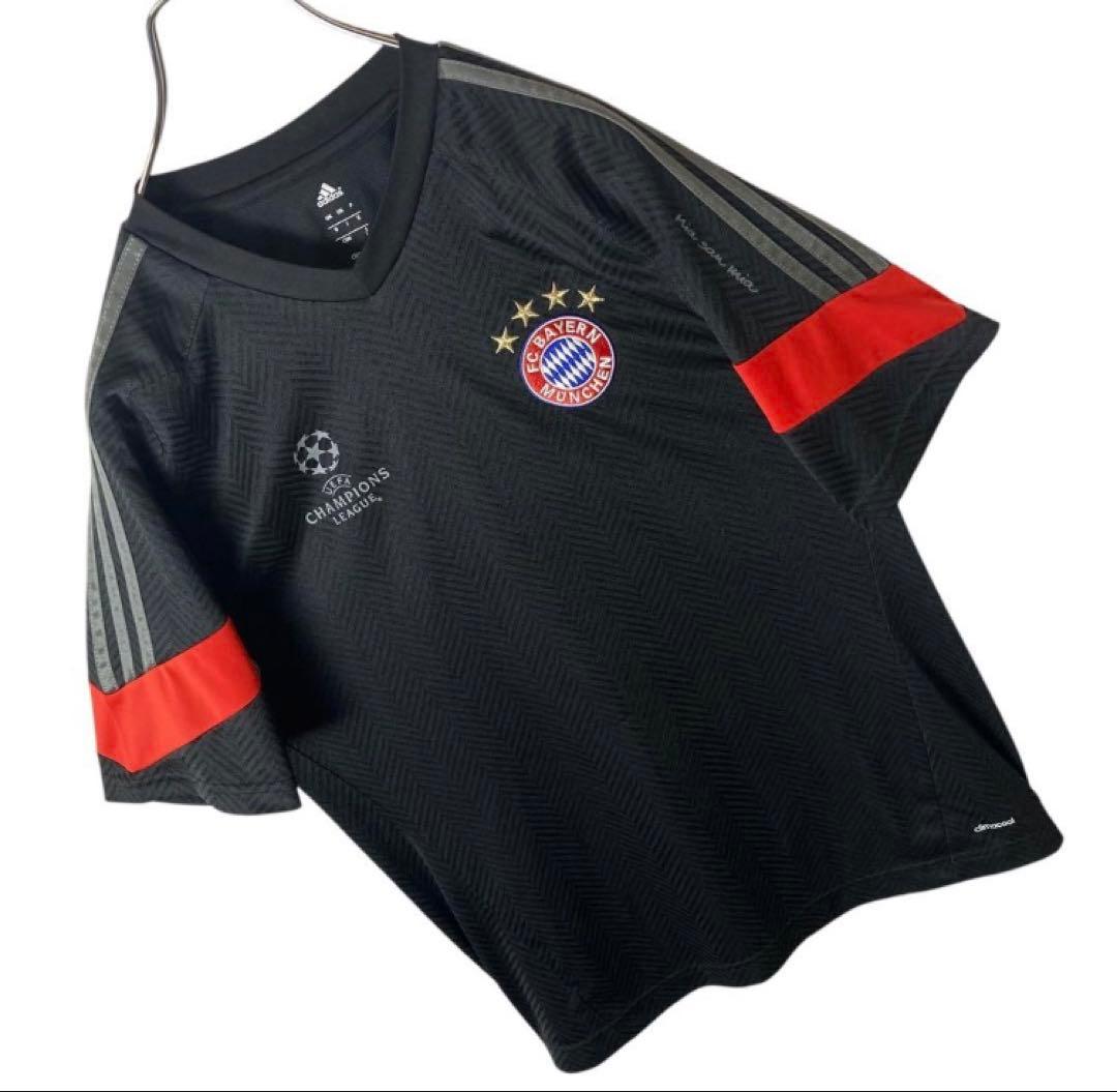 希少バイエルンミュンヘン×チャンピオンズリーグ×adidasスポーツ素材Tシャツ