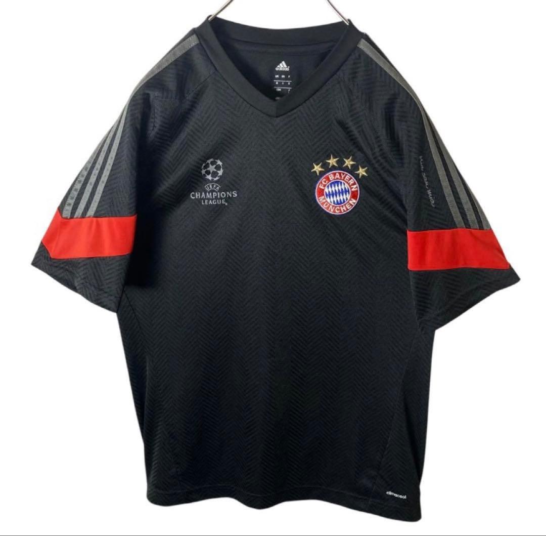 希少バイエルンミュンヘン×チャンピオンズリーグ×adidasスポーツ素材Tシャツ
