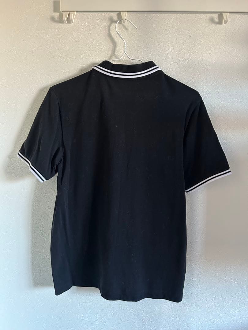 【美品】FRED PERRY ブラック ポロシャツ 半袖 UK 10