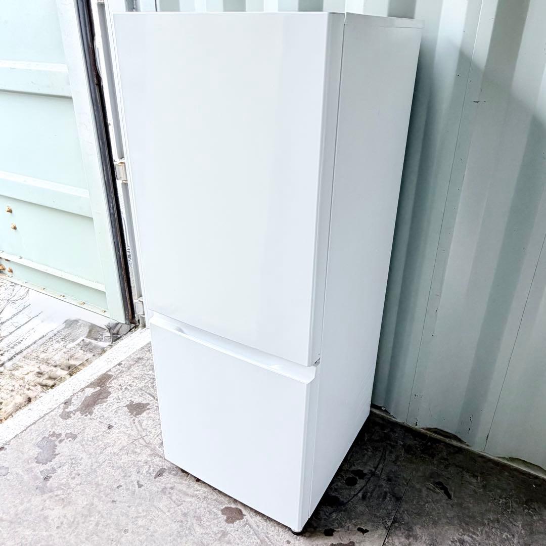 運搬取付無料！スノーホワイト純正AQUA冷蔵庫！スリムなのに大容量！完動超美品！