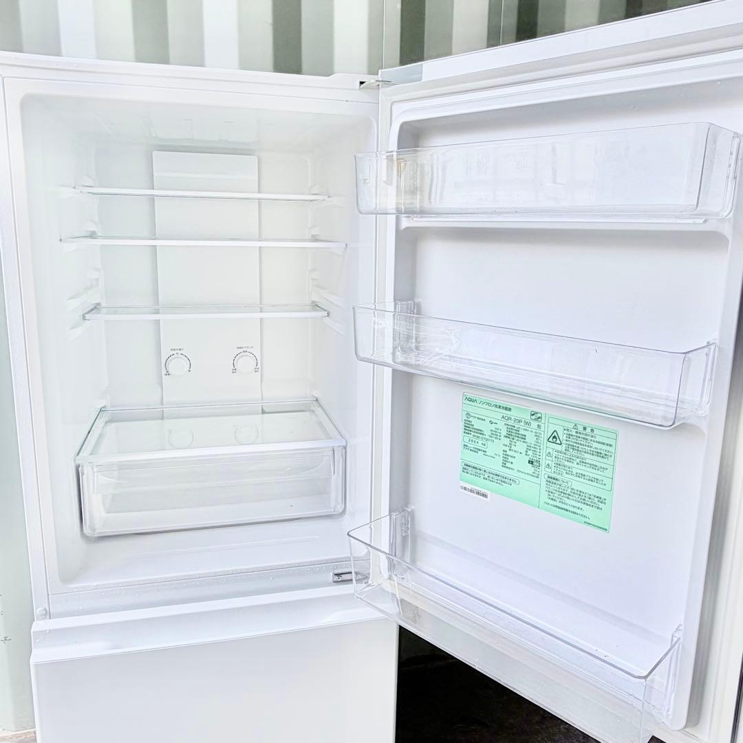 運搬取付無料！スノーホワイト純正AQUA冷蔵庫！スリムなのに大容量！完動超美品！