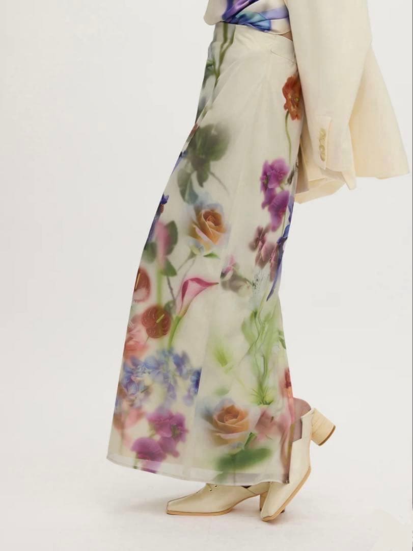 スカート Ameri SMOKE FLOWER SHEER TIGHT SKIRT