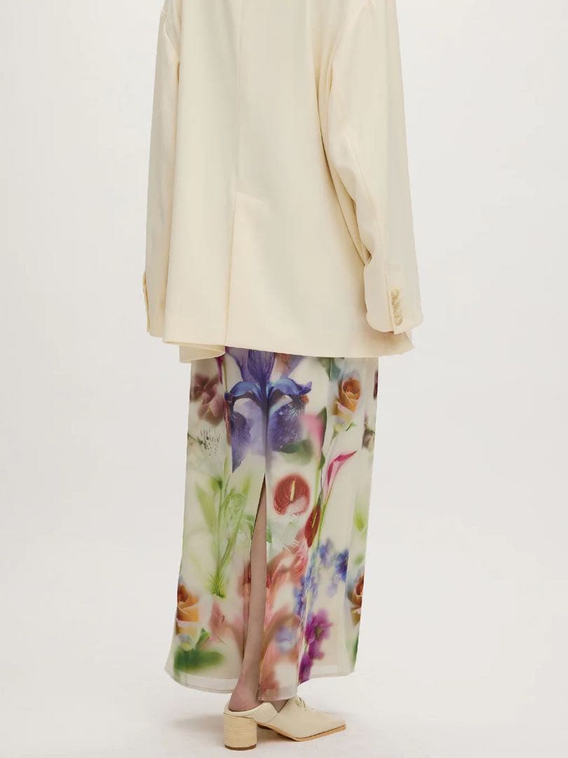 スカート Ameri SMOKE FLOWER SHEER TIGHT SKIRT