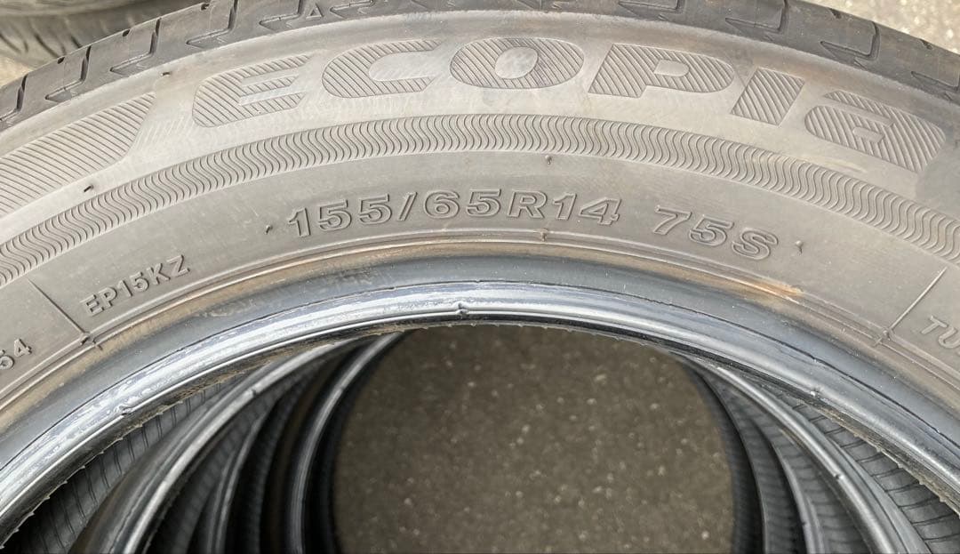 BRIDGESTONE 155/65R14 25年製 夏タイヤ