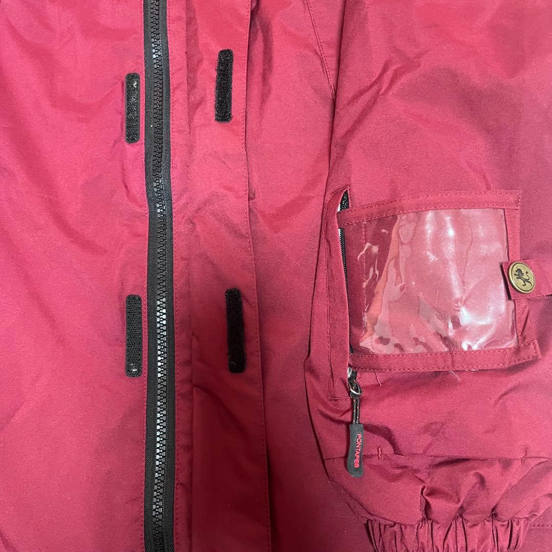 【美品】PONTAPS スキーウェア 上下セット140cm リフト券入れ付き