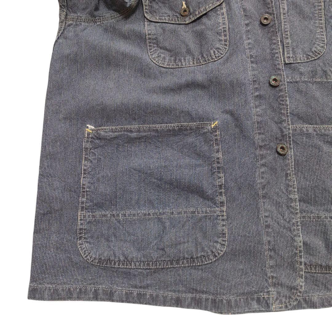 日本製 BLUE WAY OUTDOORS MAN ヒッコリー カバーオール