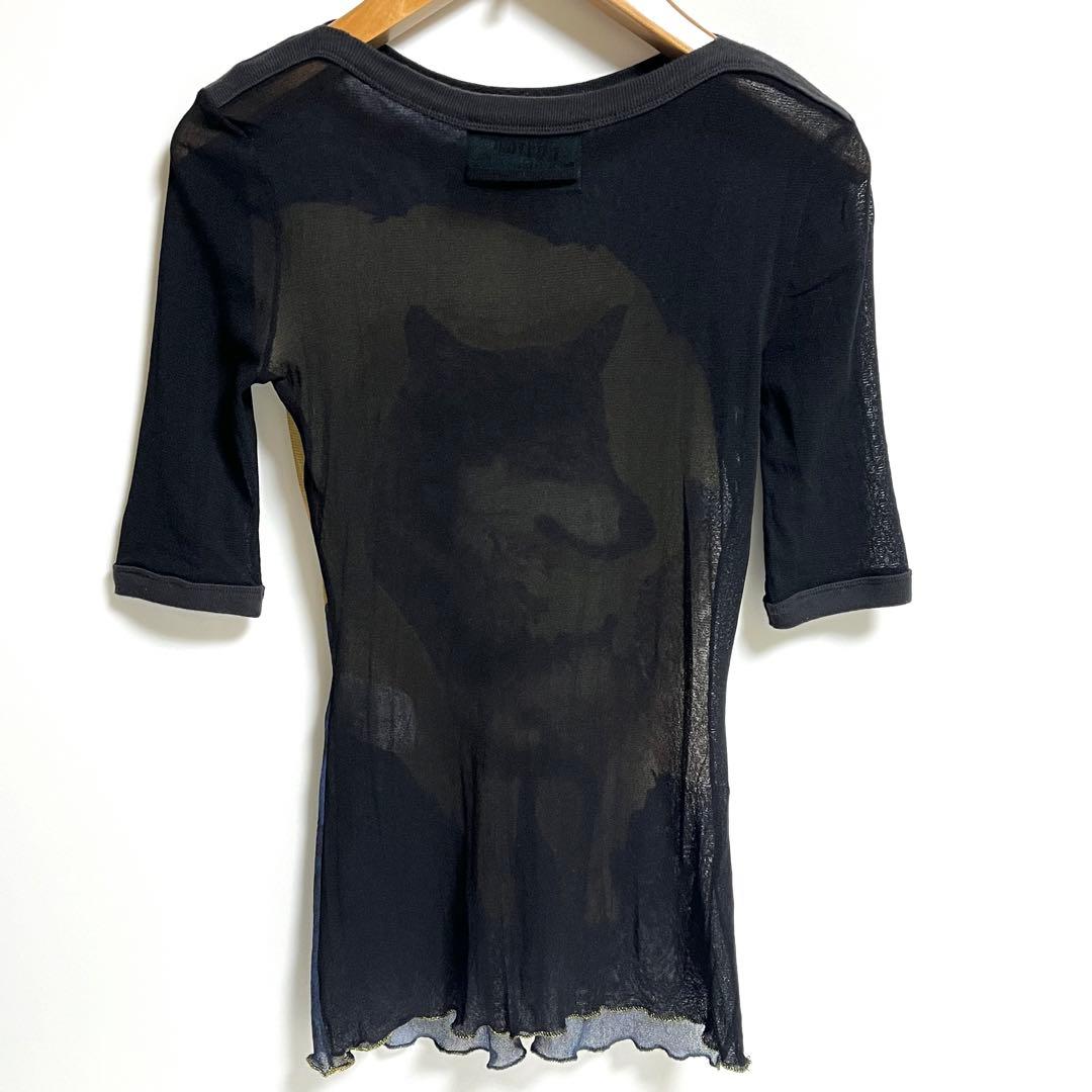 希少 ヴィンテージ　GAULTIER ウルフ カットソー パワーネット　M