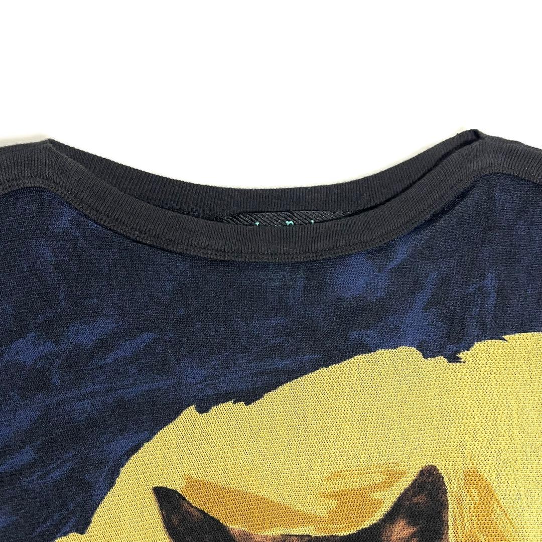 希少 ヴィンテージ　GAULTIER ウルフ カットソー パワーネット　M