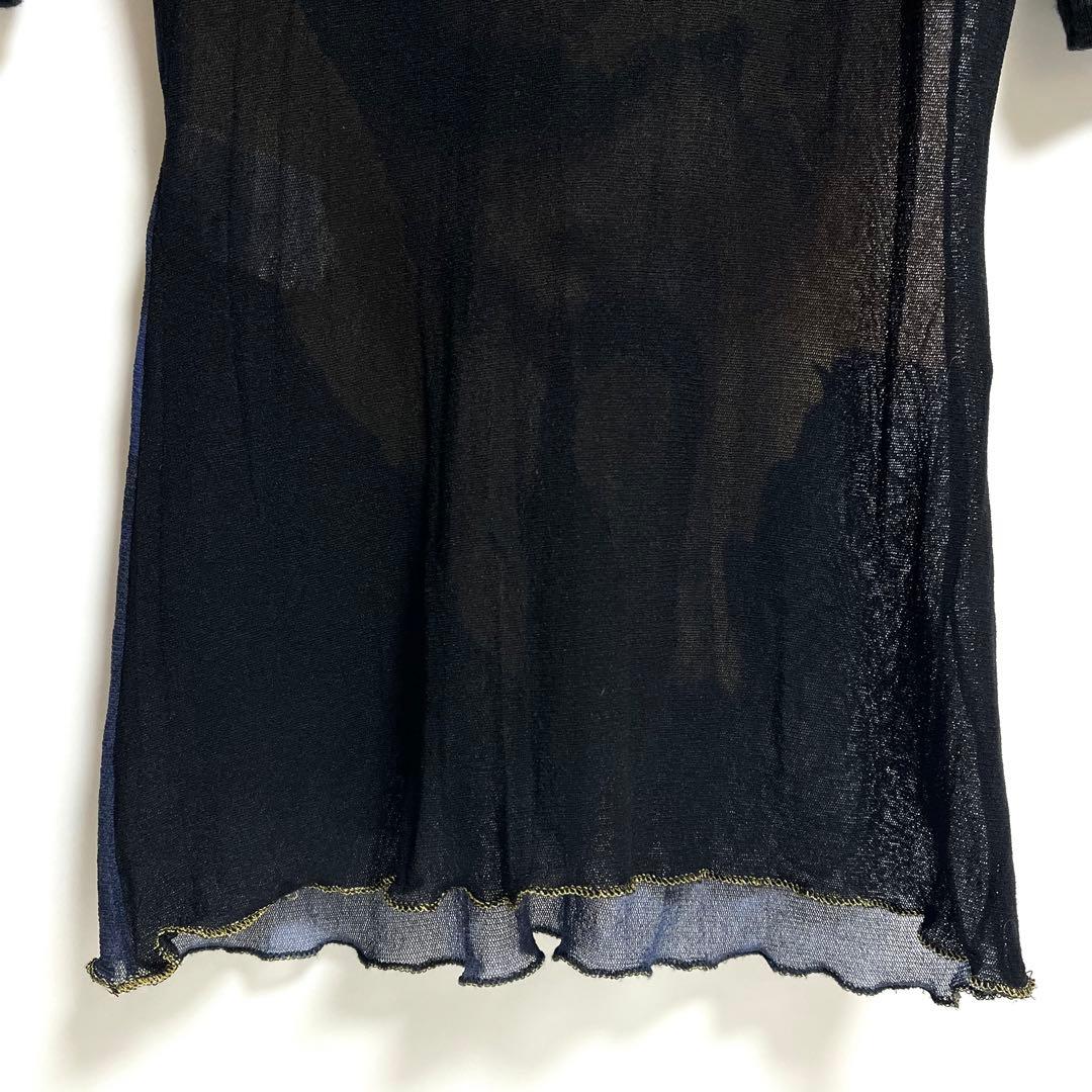 希少 ヴィンテージ　GAULTIER ウルフ カットソー パワーネット　M