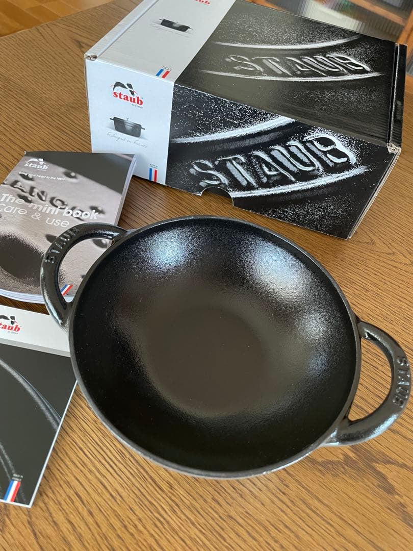 新品未使用　Staub ストウブ　ベビーウォック　グレー 16センチ ②
