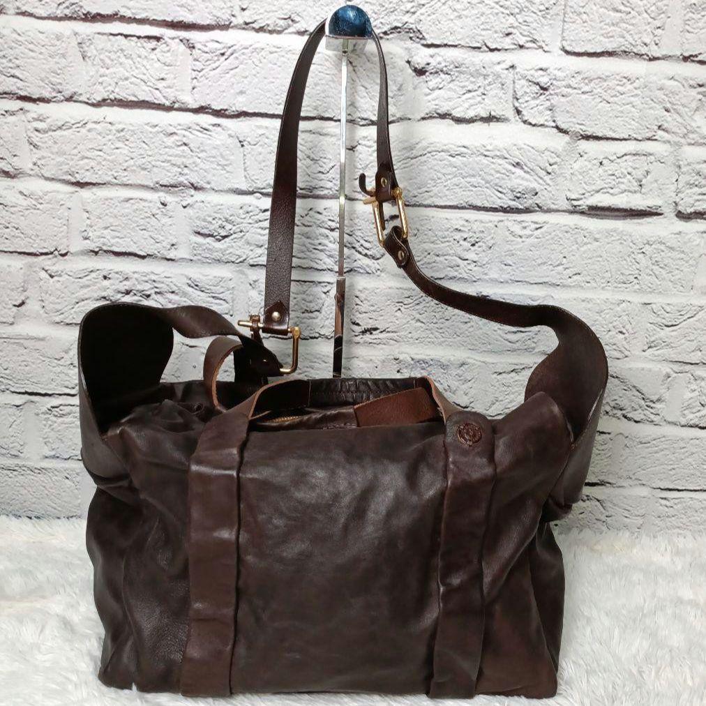 希少■DIESEL BLACK GOLD オールレザー 2WAYショルダーバッグ