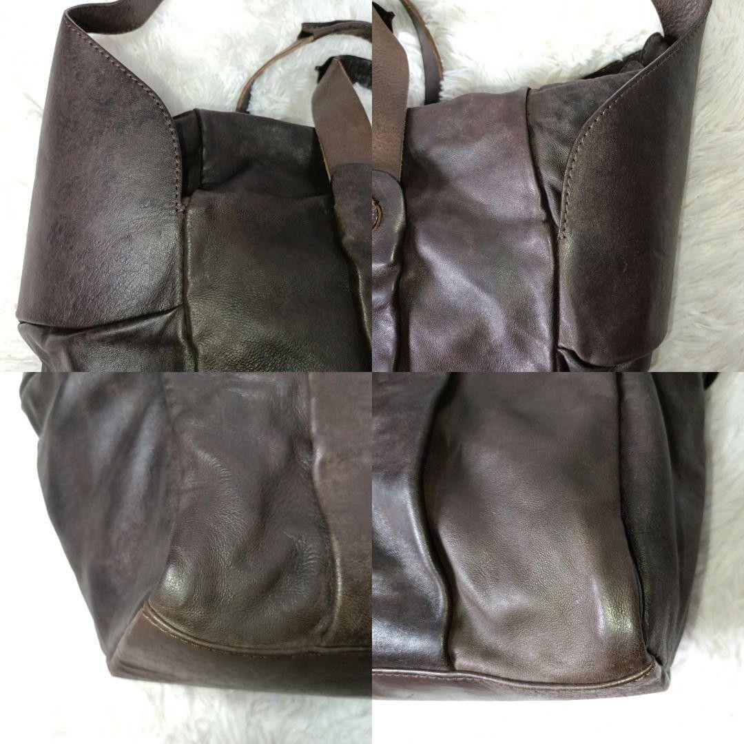 希少■DIESEL BLACK GOLD オールレザー 2WAYショルダーバッグ