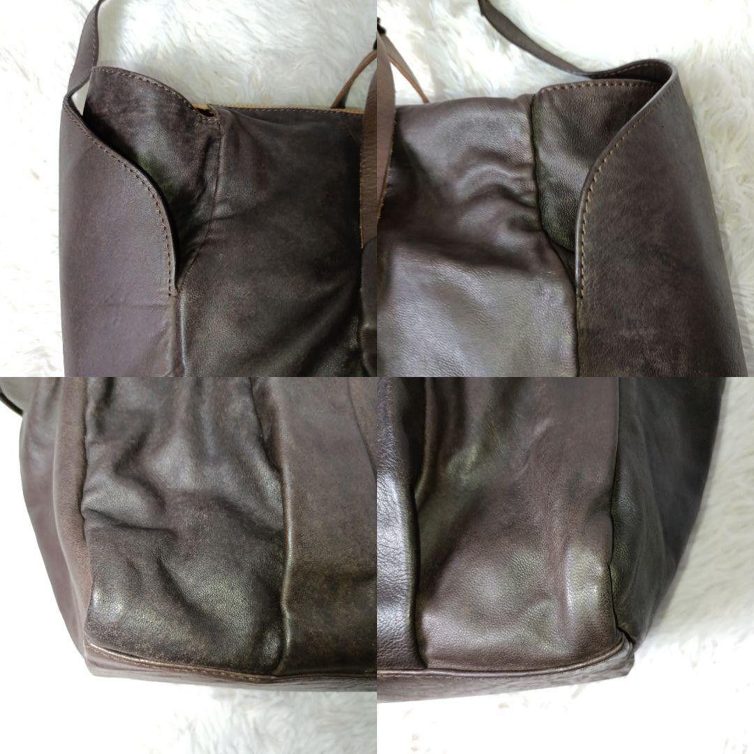 希少■DIESEL BLACK GOLD オールレザー 2WAYショルダーバッグ