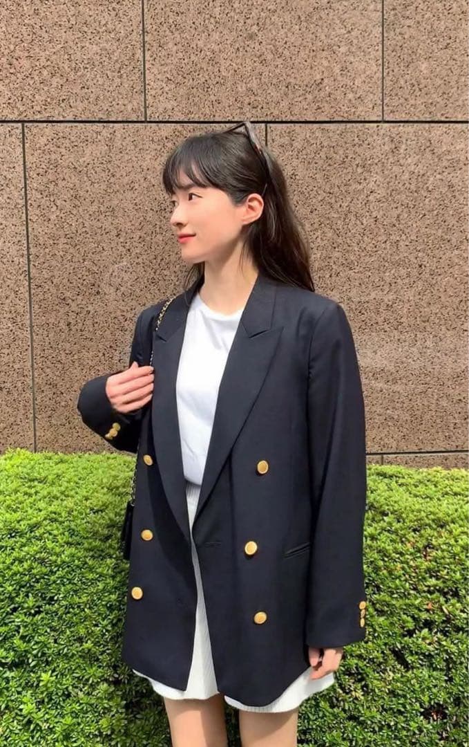Stylevoice for xxx misato ネイビーダブルジャケット