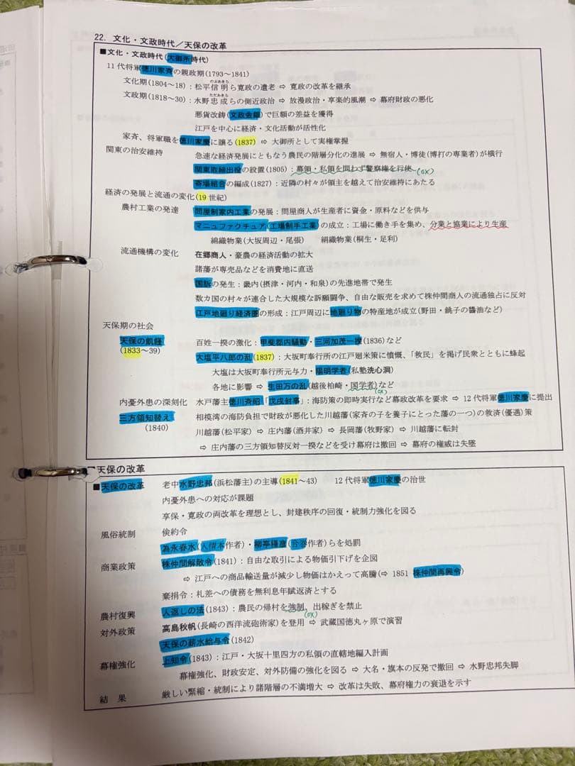 河合塾 坂本 日本史 プリント