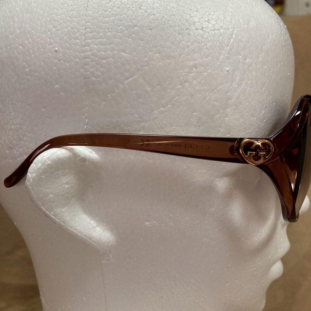 GUCCI サングラス ハートモチーフ ロゴ グラデーション ブラウン