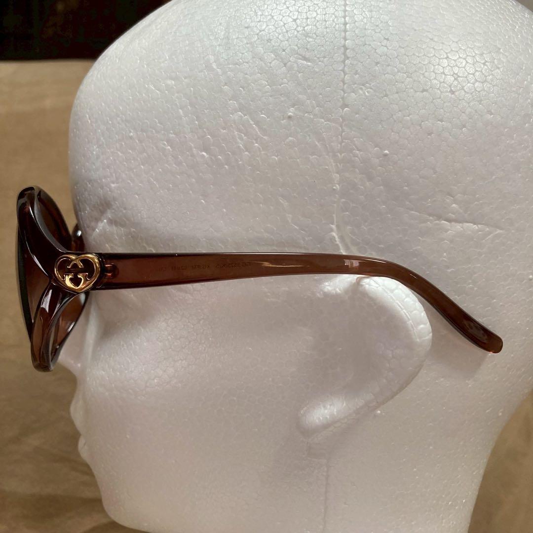 GUCCI サングラス ハートモチーフ ロゴ グラデーション ブラウン