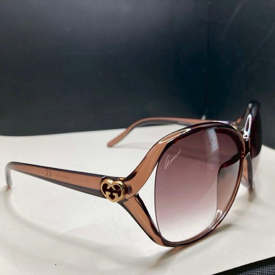GUCCI サングラス ハートモチーフ ロゴ グラデーション ブラウン