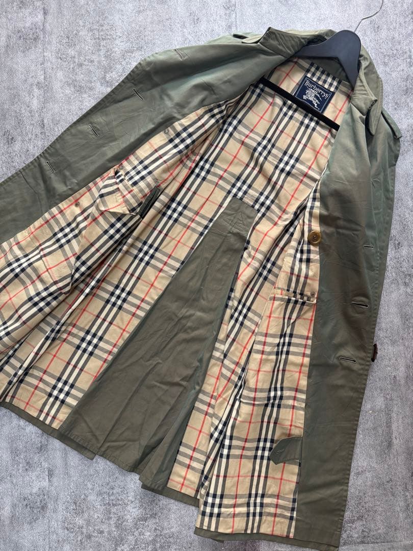 Burberry バーバリー　ヴィンテージ　トレンチコート　玉虫　大きめサイズ