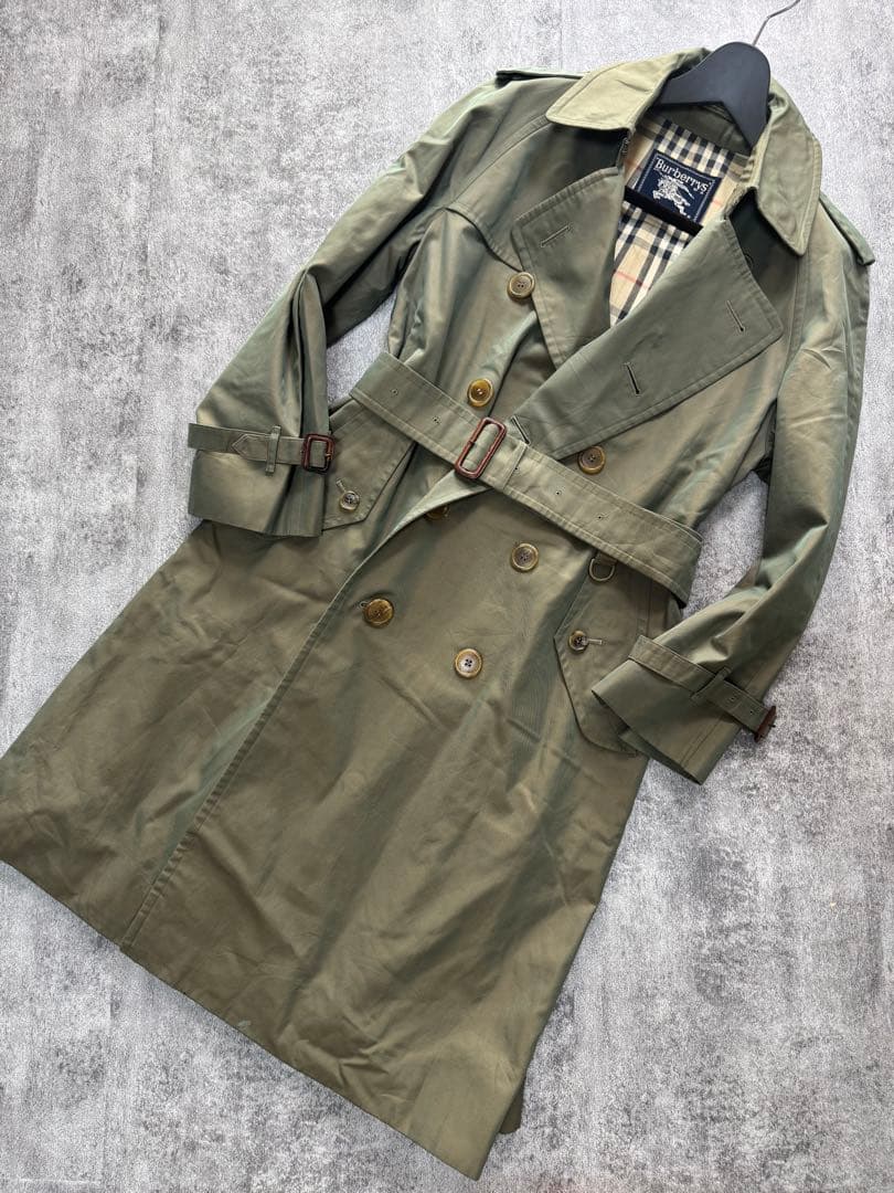Burberry バーバリー　ヴィンテージ　トレンチコート　玉虫　大きめサイズ