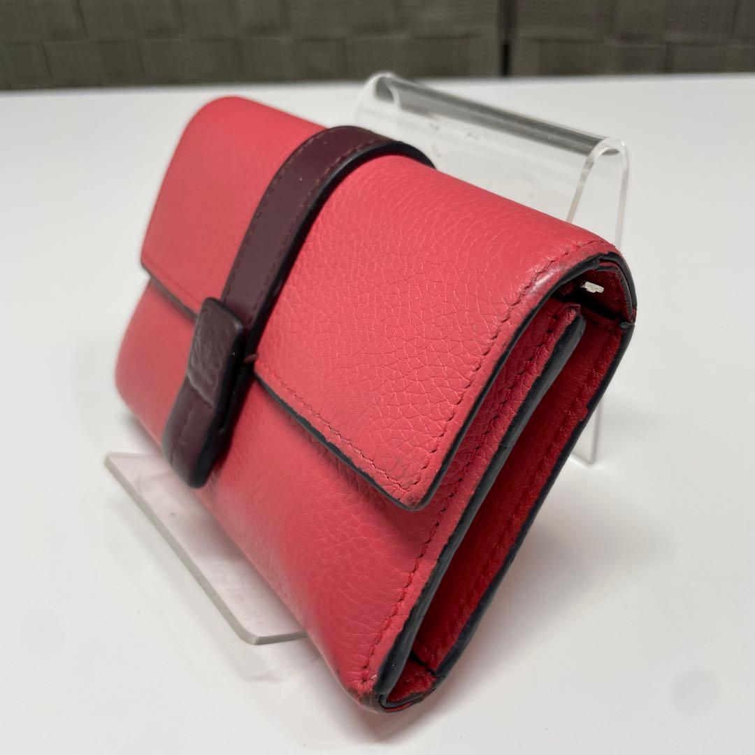 m*️様 LOEWE バーティカルウォレット　スモール　レザー 三つ折り財布 ピ