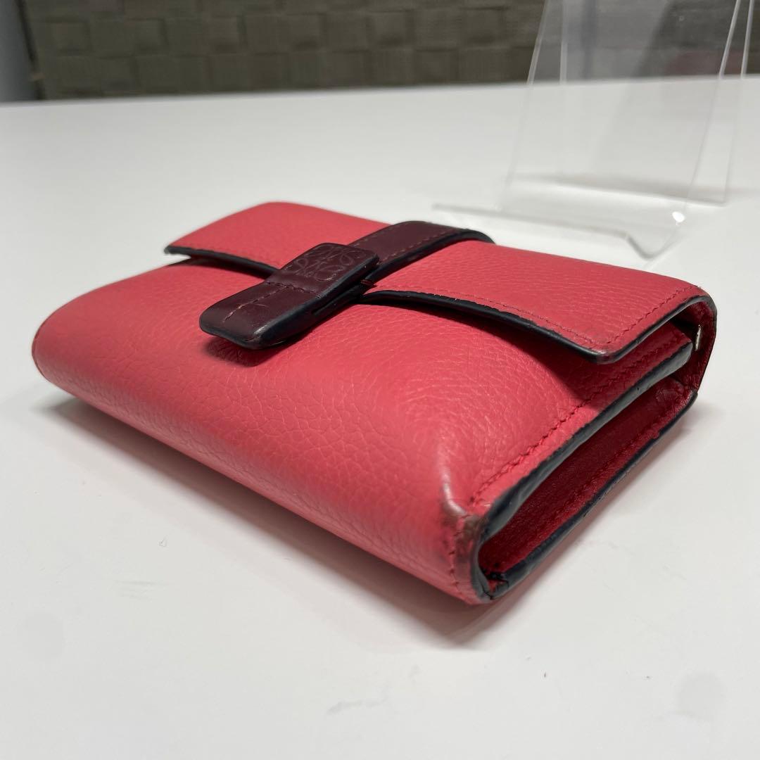 m*️様 LOEWE バーティカルウォレット　スモール　レザー 三つ折り財布 ピ