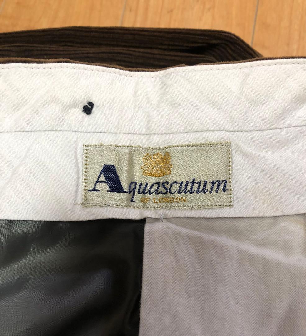 専用 Aquascutum コーデュロイ パンツ ブラウン ツータック 85