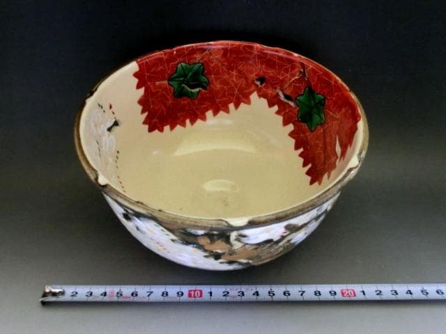 菓子鉢■京焼「晴香造」透かし 桜 紅葉 春秋 菓子器 古美術 時代物 骨董品■