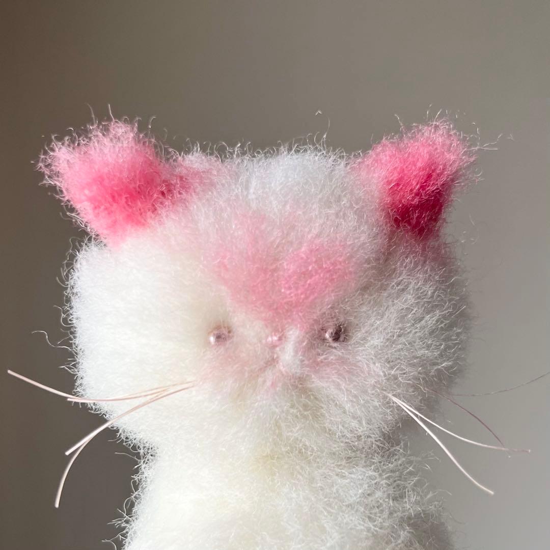 宇宙ネコ　ピンク　猫　ぬいぐるみ　作家　テディベア　アートドール　ハンドメイド
