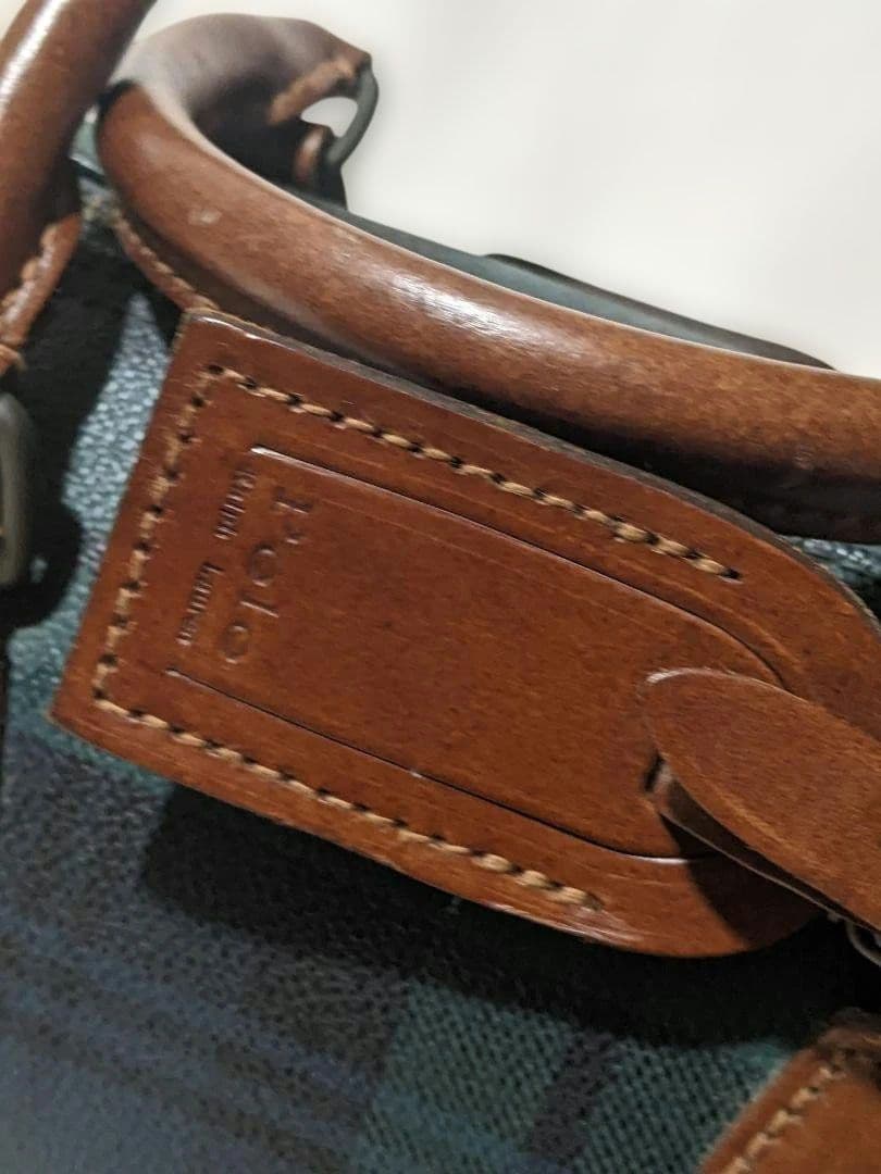 ●RALPH LAUREN 　ラルフローレン タータンチェック ミニボストン