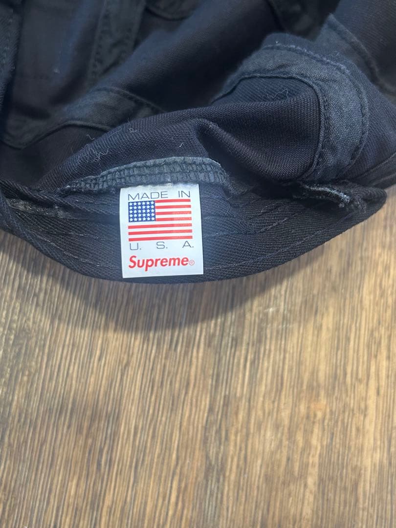 Supreme 黒キャップ 調整可能