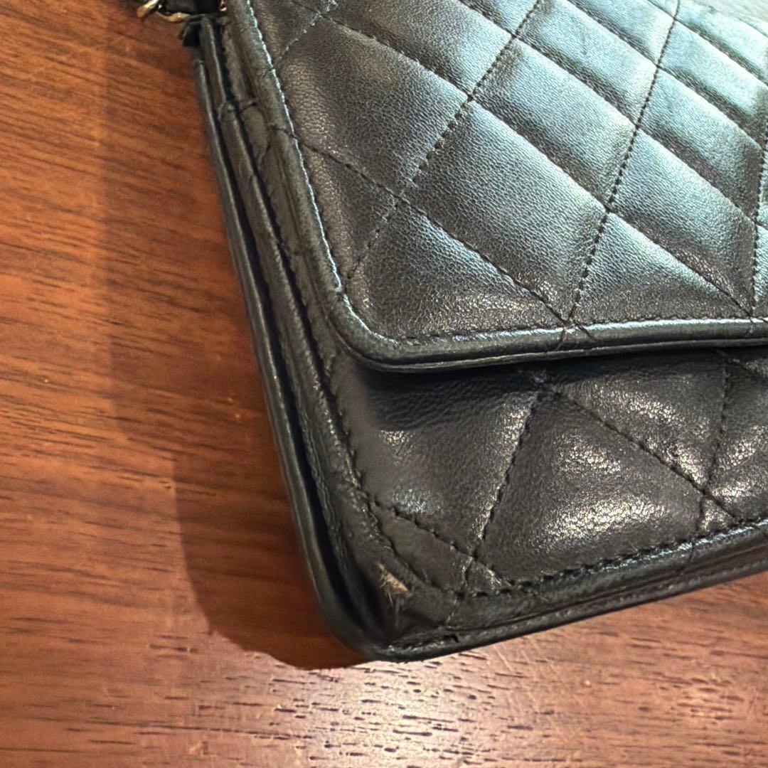 eriyさま専用　♡シャネル　チェーンウォレット　ブラック　マトラッセ