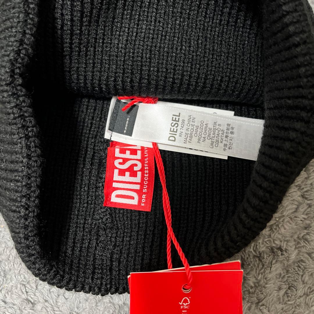 DIESEL ブラック ニット帽 新品