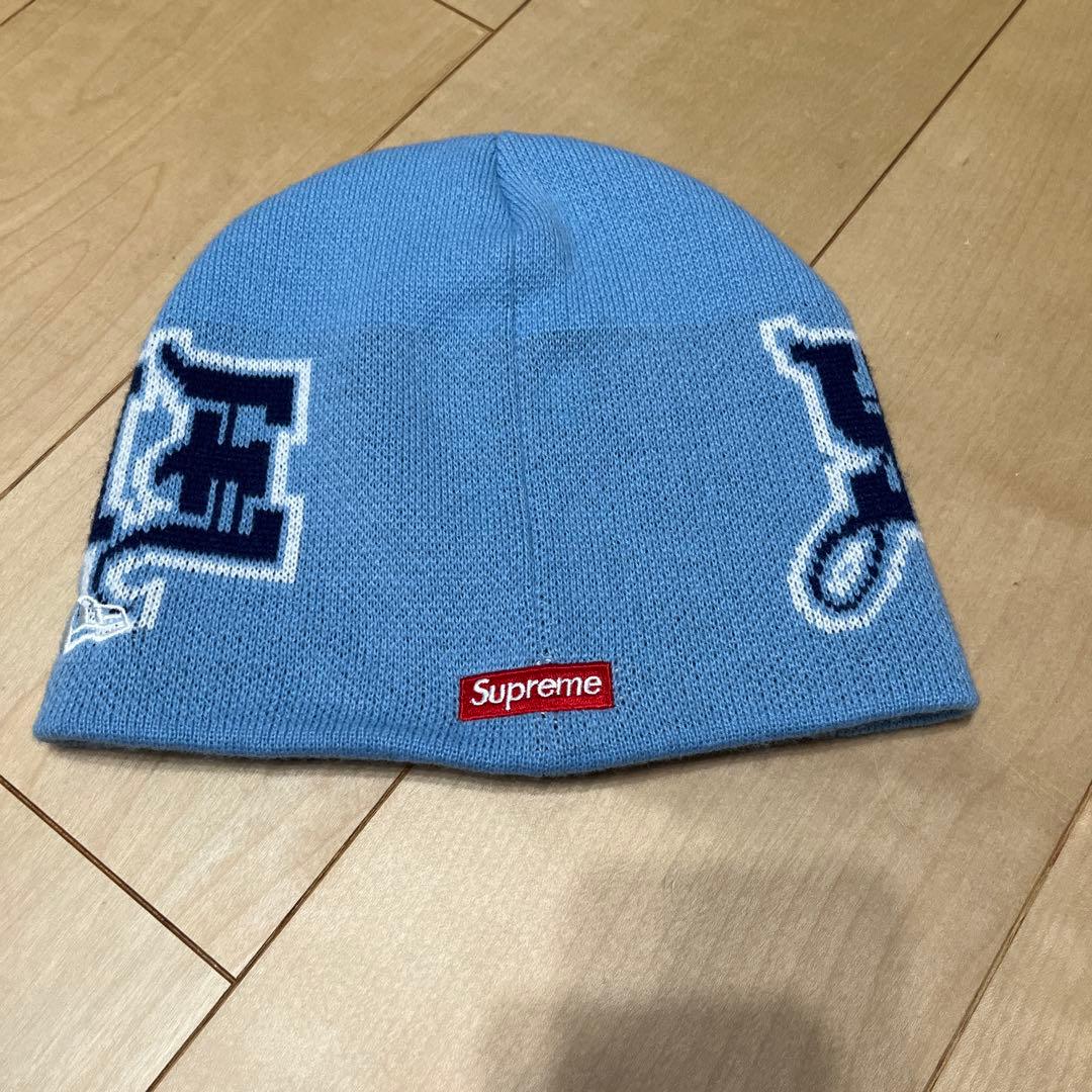 25AW シュプリームニューエラアウトラインビーニーニットキャップ