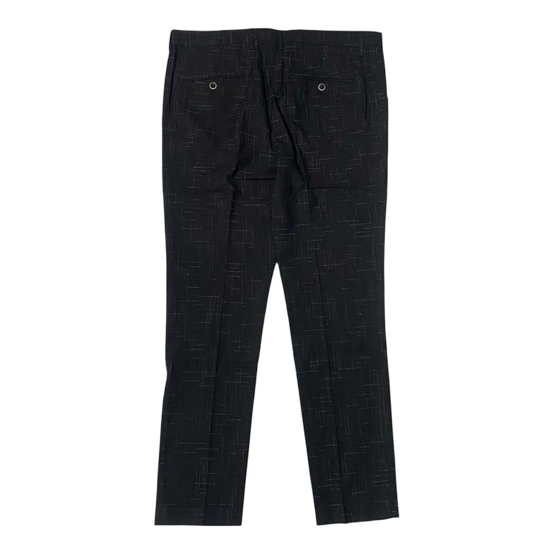 メンズ デザインスーツ3点 大きい4XL 新品 未使用 線柄 ダークグレー