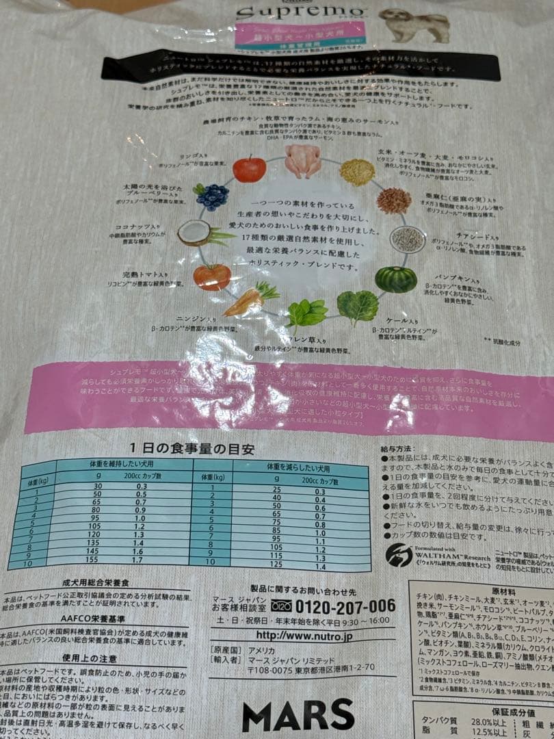 Supremo 6kg 超小型犬〜小型犬用　体重管理用