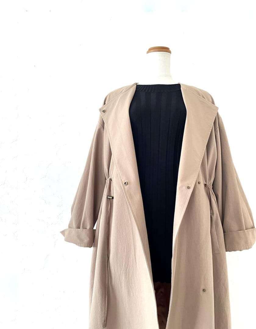 美品 SIMPLICITE スプリングコート シンプリシテェ ノーカラー