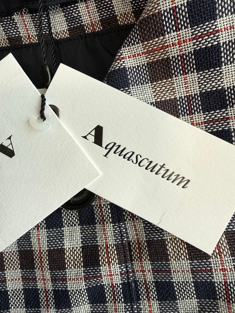未使用タグ付 Aquascutum アクアスキュータム リバーシブルコート