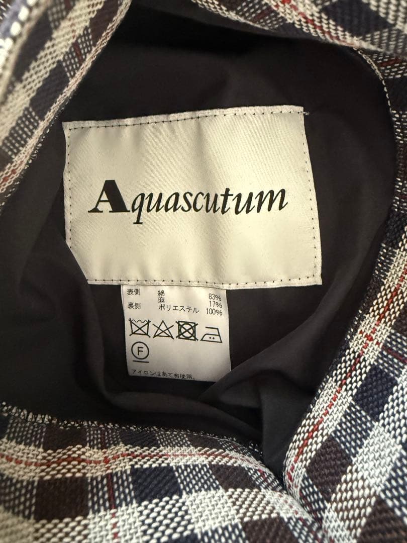 未使用タグ付 Aquascutum アクアスキュータム リバーシブルコート