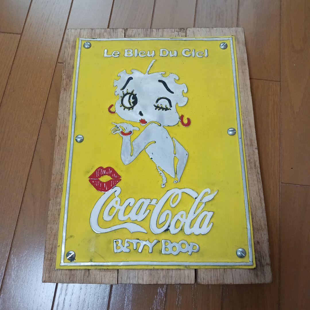 ベティ・ブープ コカ・コーラ 木製ウォールデコ