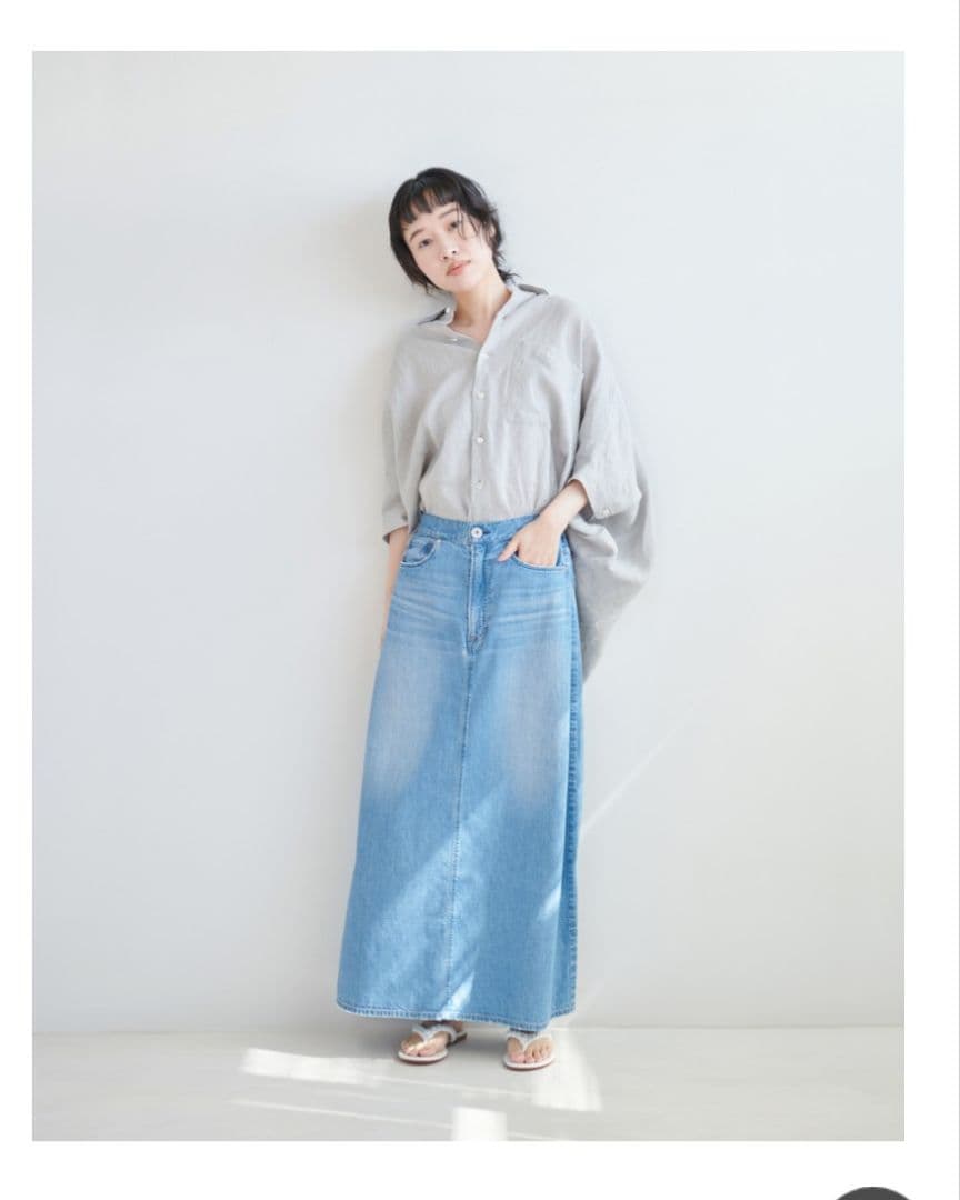 UPPER HIGHTS THE LAZY SKIRT デニムロングスカート
