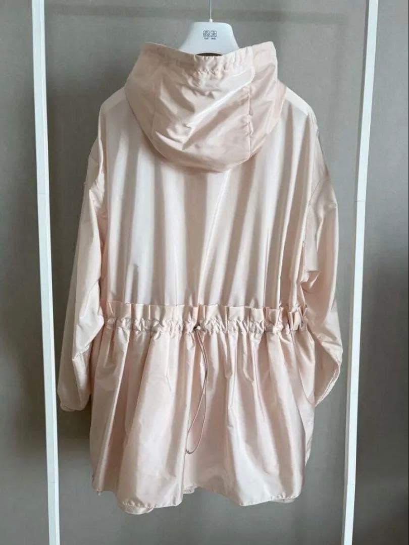 ★モンクレール　WETE　超美品　ギャザーAラインコート　3　ライトピンク★