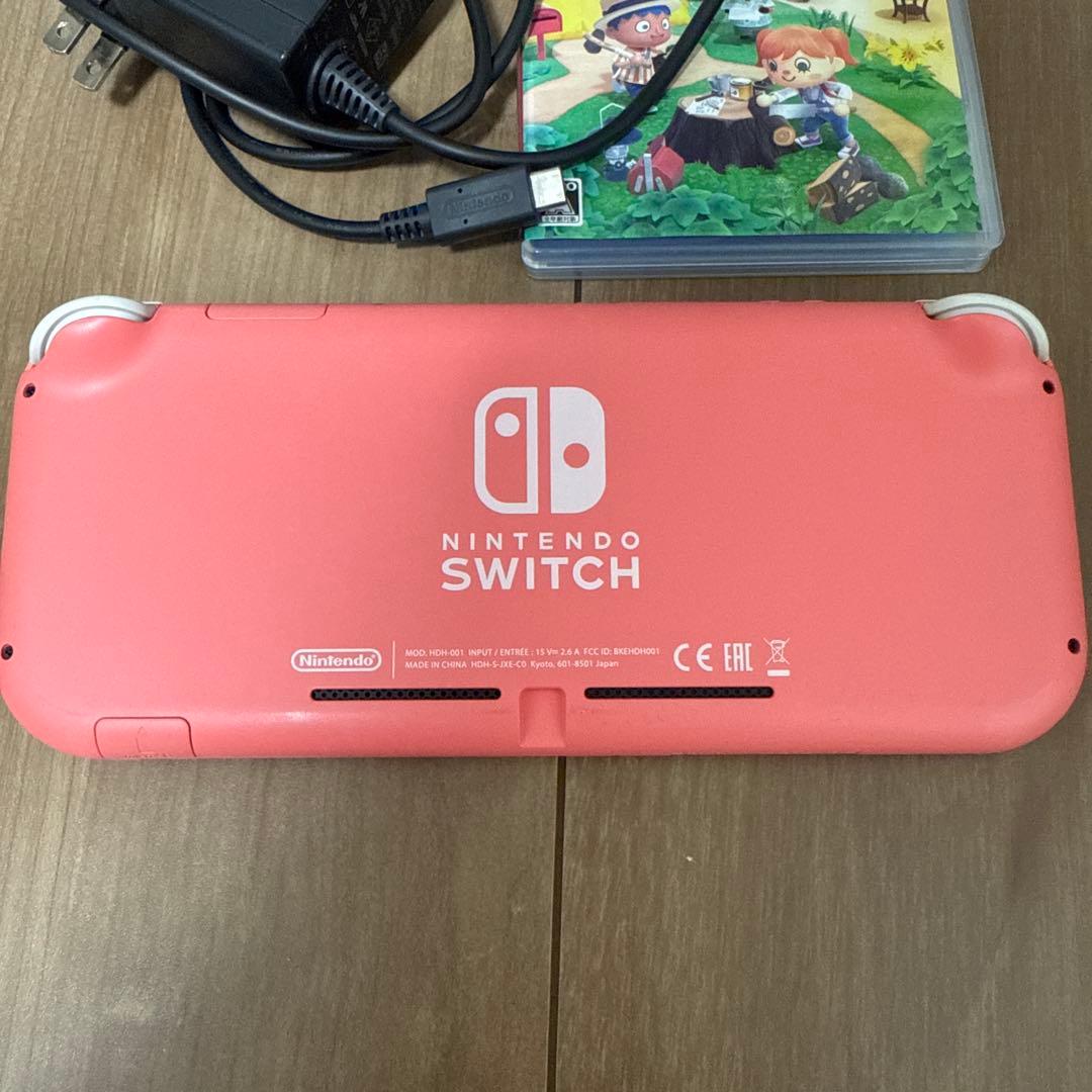 Switch lite コーラル あつまれどうぶつの森カセット付き