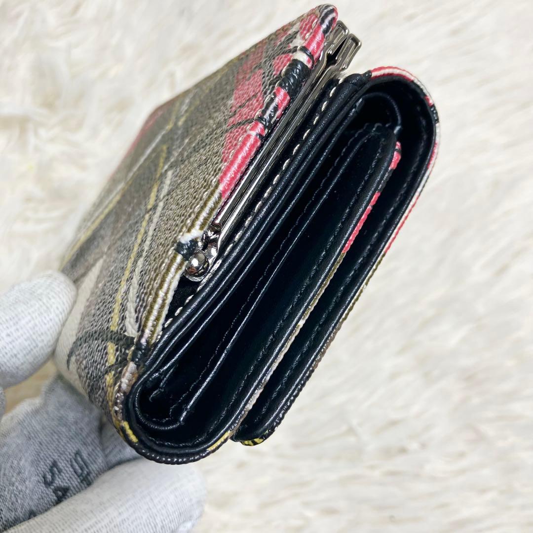 【美品】 ヴィヴィアン 折財布 がま口 チェック柄