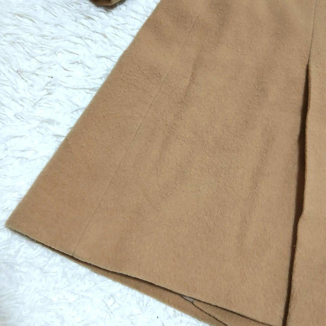 【23区】ウール　アンゴラ　スタンドコートノーカラー ロングコート　40